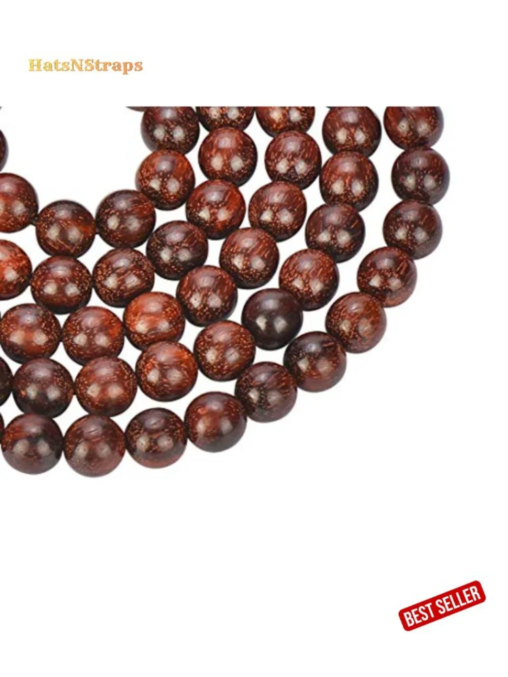 108 Bead Mala Bracelet Meditation Sandalwood Wood Beads 8mm Elastic